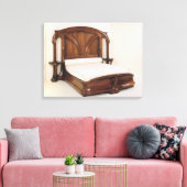 Jugendstilbett, 1900 leinwanddruck (Insitu (Wohnzimmer))