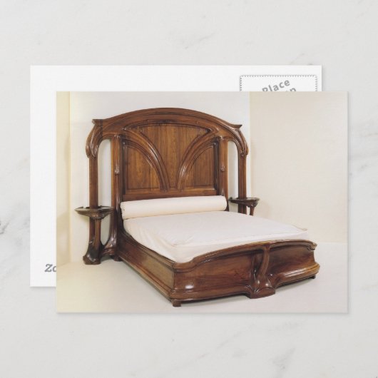 Jugendstilbett, 1900 postkarte (Vorne/Hinten)