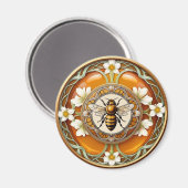 Jugendstilbiene Magnet (Vorderseite/Rückseite)