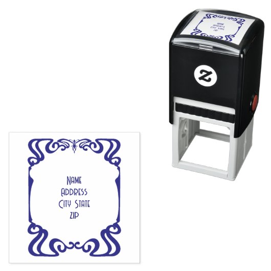 Jugendstilbild-Adresse Permastempel (Beispiel)