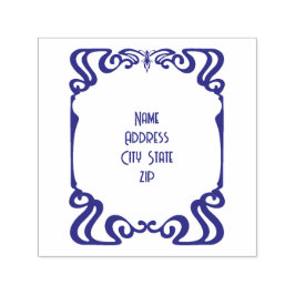 Jugendstilbild-Adresse Permastempel