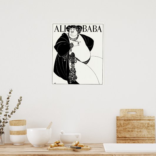 Jugendstilbild: Beardsley - Ali Baba Poster (Küche)