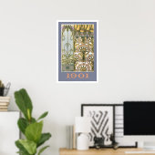 Jugendstilblumen Alphonse Mucha Blumenkunst 1901 Poster (Heimbüro)