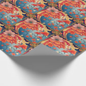 Jugendstilblumen Geschenkpapier (Ecke)