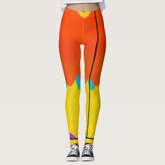 Jugendstile Geometrische Leggings (Vorderseite)