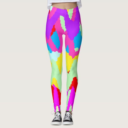 Jugendstile Geometrische Leggings (Vorderseite)
