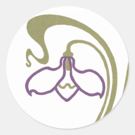 Jugendstilfest Runder Aufkleber (Vorderseite)