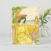 Jugendstilfrau mit Sonnenblumen (Stehend Vorderseite)