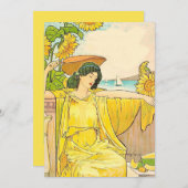 Jugendstilfrau mit Sonnenblumen (Vorne/Hinten)