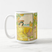 Jugendstilfrau mit Sonnenblumen Kaffeetasse (Links)