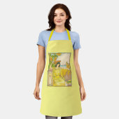 Jugendstilfrau mit Sonnenblumen Schürze (Getragen)