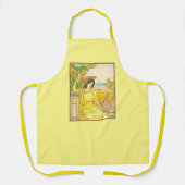 Jugendstilfrau mit Sonnenblumen Schürze (Vorderseite)