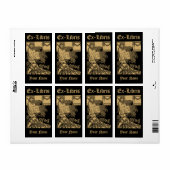 Jugendstilfrau & Rose Ex Libris Vorlage (Vorne)