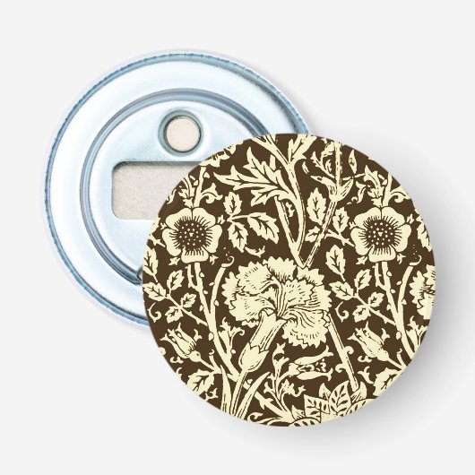 Jugendstilgarni Damask, Braun und Creme Flaschenöffner (Vorderseite)