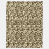 Jugendstilgarni Damask, Braun und Creme Fleecedecke (Vorderseite)