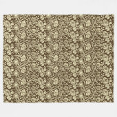 Jugendstilgarni Damask, Braun und Creme Fleecedecke (Vorderseite (Horizontal))