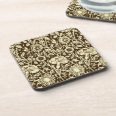 Jugendstilgarni Damask, Braun und Creme Untersetzer (Linke Seite)