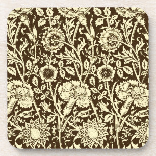 Jugendstilgarni Damask, Braun und Creme Untersetzer
