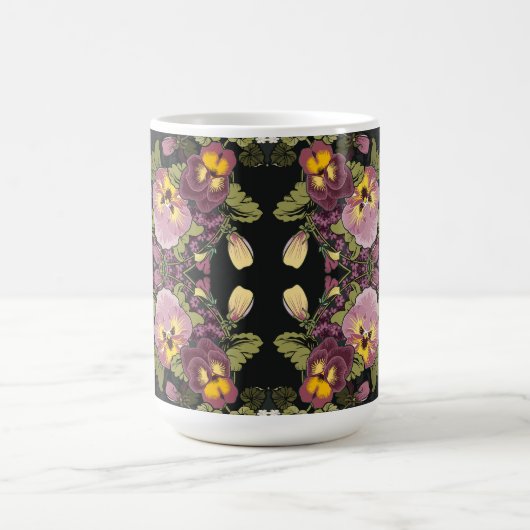 Jugendstilgarten Stiefmütterchen Kaffeetasse (Mittel)