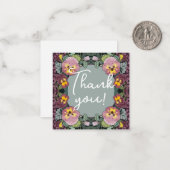 Jugendstilgarten Stiefmütterchen Nostalgisch Mitteilungskarte (Vorderseite/Rückseite Beispiel)