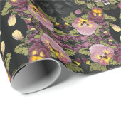 Jugendstilgarten Stiefmütterchen Vintag Geschenkpapier (Rolleneckpunkt)