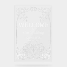 Jugendstilhochzeit Begrüßungszeichen Acrylschild