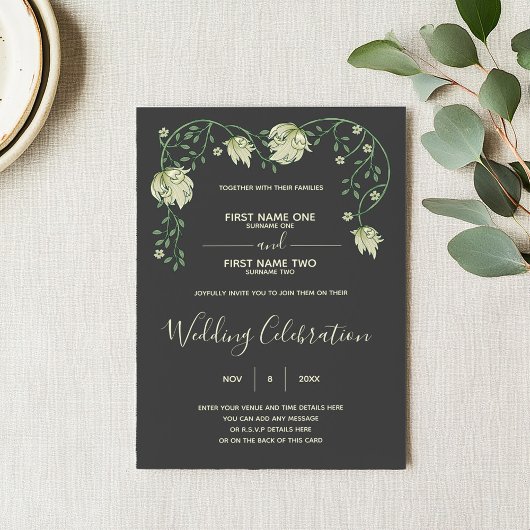 Jugendstilhochzeit Einladung