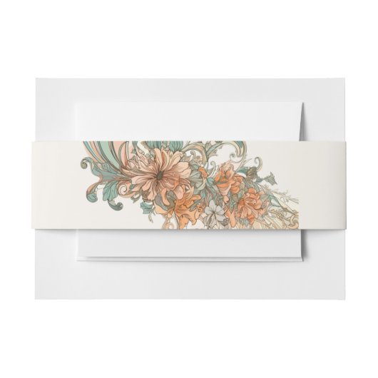 Jugendstilhochzeit Einladungsbanderole (Vorderseite Beispiel)