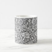 Jugendstilkarnation Damask, grau/grau Kaffeetasse (Mittel)