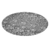 Jugendstilkarnation Damask, grau/grau Schneidebrett (Ecke)