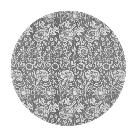 Jugendstilkarnation Damask, grau/grau Schneidebrett (Vorderseite)