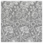 Jugendstilkarnation Damask, grau/grau Stoff (Nahaufnahme)