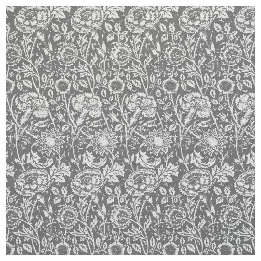 Jugendstilkarnation Damask, grau/grau Stoff (Muster)