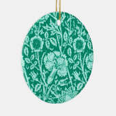 Jugendstilkarnation Damask, Türkis Keramikornament (Rechts)