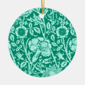 Jugendstilkarnation Damask, Türkis Keramikornament (Vorne)