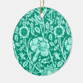 Jugendstilkarnation Damask, Türkis Keramikornament (Links)