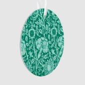 Jugendstilkarnation Damask, Türkis Ornament (Vorderseite)