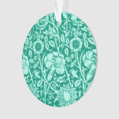Jugendstilkarnation Damask, Türkis Ornament (Vorderseite)