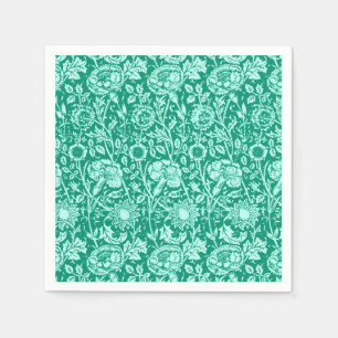 Jugendstilkarnation Damask, Türkis Serviette