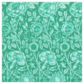 Jugendstilkarnation Damask, Türkis Stoff (Nahaufnahme)
