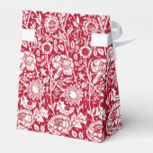 Jugendstilkarnation Damaskus, Rot und Weiß Geschenkschachtel (Rückseite)