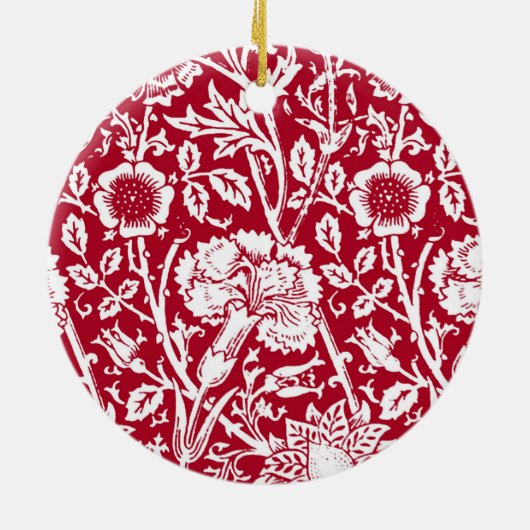 Jugendstilkarnation Damaskus, Rot und Weiß Keramik Ornament (Hinten)