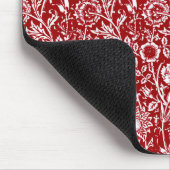 Jugendstilkarnation Damaskus, Rot und Weiß Mousepad (Ecke)