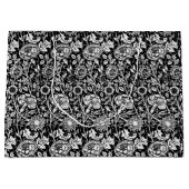 Jugendstilkarnation Damaskus, Schwarz und Weiß Große Geschenktüte (Vorderseite)