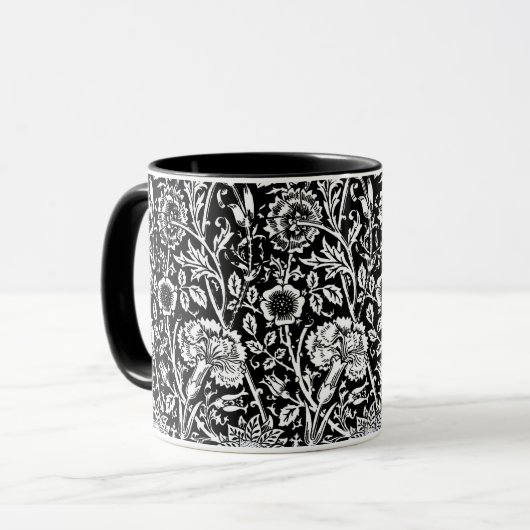 Jugendstilkarnation Damaskus, Schwarz und Weiß Tasse (Vorderseite Links)