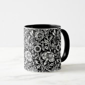 Jugendstilkarnation Damaskus, Schwarz und Weiß Tasse (VorderseiteRechts)