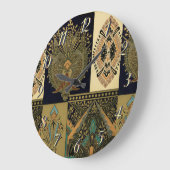 Jugendstilmuster Christopher Dresser Große Wanduhr (Winkel)