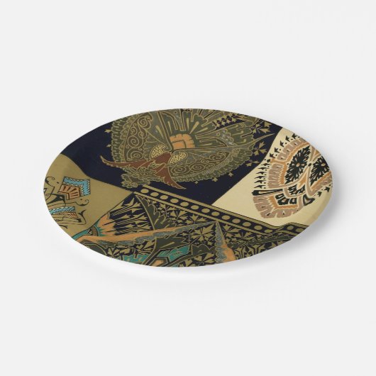 Jugendstilmuster Christopher Dresser Pappteller (Schrägansicht)