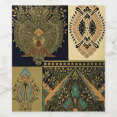 Jugendstilmuster Christopher Dresser Weinetikett (Einzelnes Label)