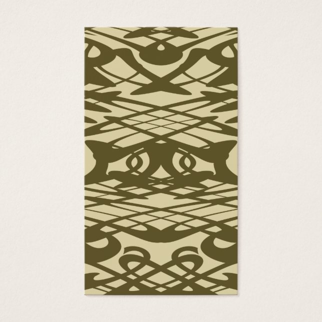 Jugendstilmuster in Beige und Braun. (Vorderseite)